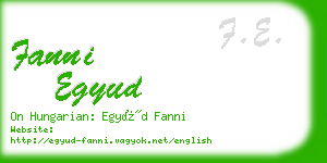 fanni egyud business card